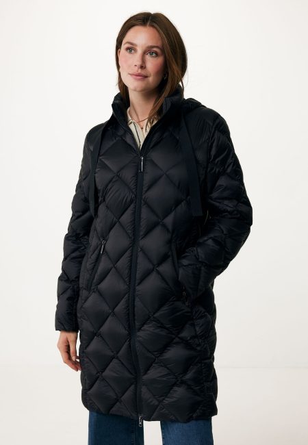 Padded jacket with detachable hood Black