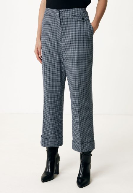 Pantalon Pied de Poule Blauw