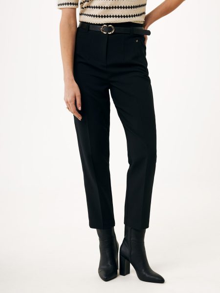 Broek Belted Tapered Zwart