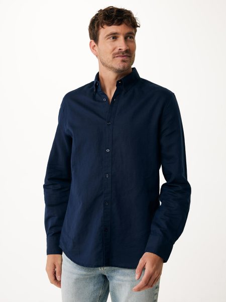 Shirt Caleb Linnen Navy
