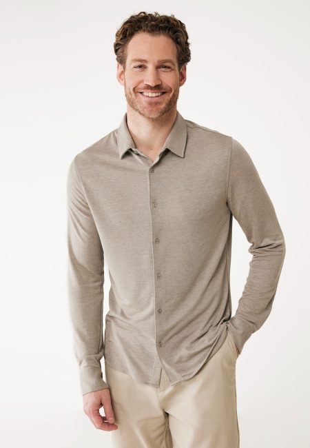 Melee modal shirt long sleeve Taupe