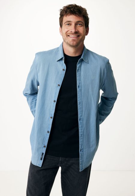 Overhemd Denim Blauw