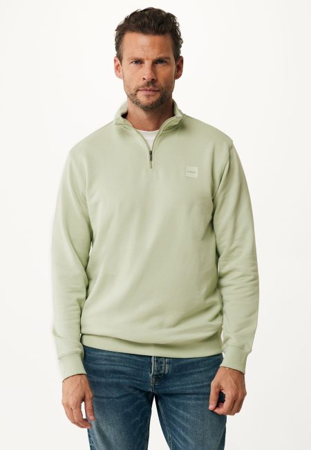 Half zip logo sweater Light Green