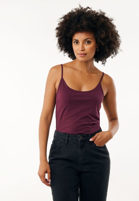 Chantal Basic singlet Donkerrood