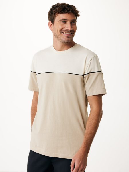 Colorblock t-shirt regular fit Sand