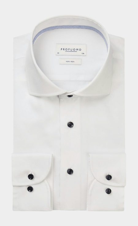 Profuomo Business hemd lange mouw Wit PPTH30025A/2