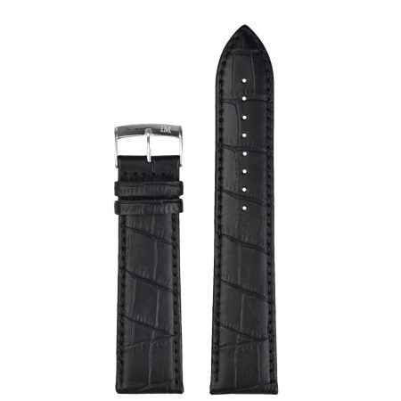 Morellato Krokoprint Zwart 20 mm Horlogeband