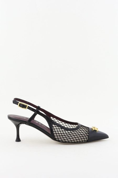 Morobe pumps Delilah 02 black mesh
