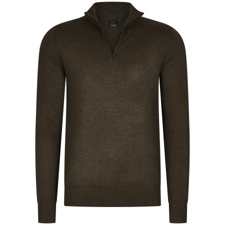 Half Zip Trui Cold Brown