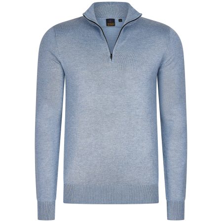 Half Zip Trui Lichtblauw