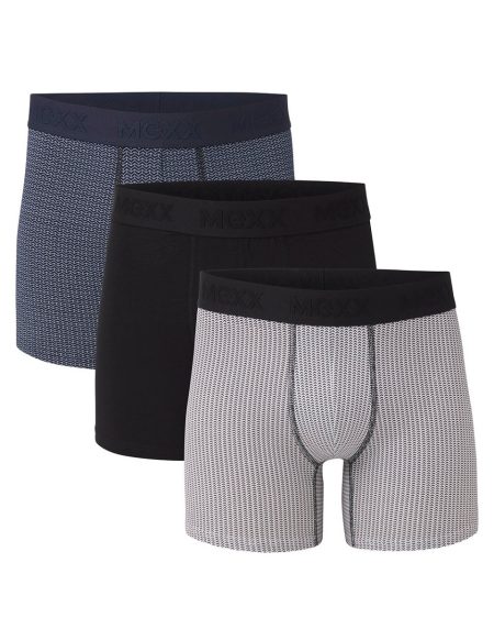 Boxers 3-pack Zwart /Navy /Grijs