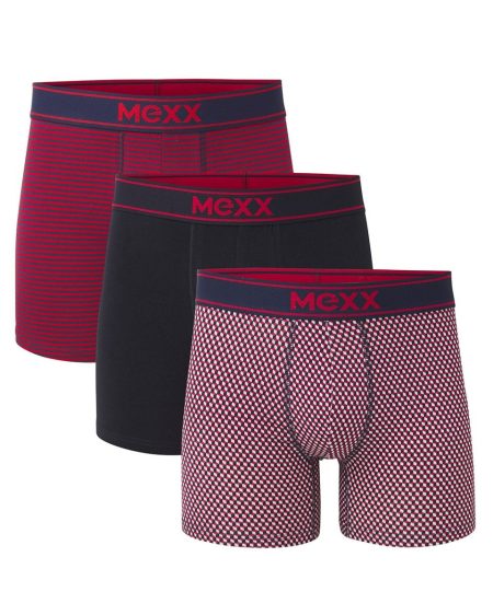 Boxers 3-pack Navy/Bordeaux/Rood