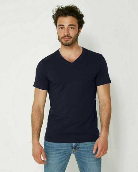 T-shirt V-hals Navy
