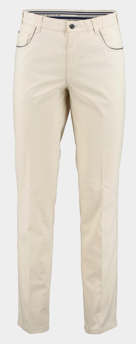 F043 Katoenen Broek Beige Stretch city 5-pocket 2081.1.11.137/090