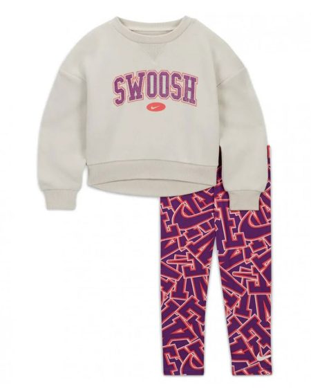 Nike - Meisjes - Club Legging Set - Paars - Maat 80-86