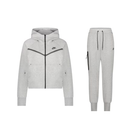 Nike Tech Fleece Trainingspak Dames Grijs - Maat XS - Kleur: Grijs | Soccerfanshop