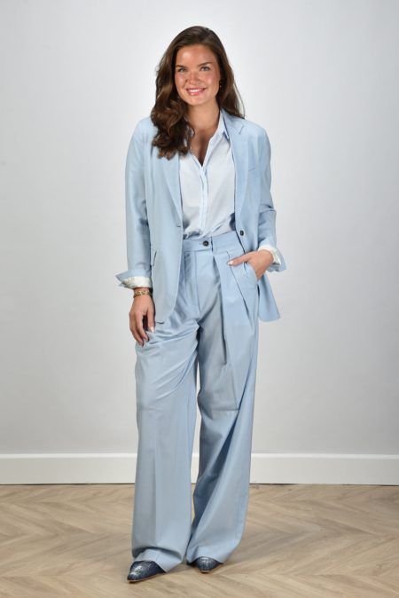 Nine In The Morning broek Sandra 9SS25-SN67 azzurro