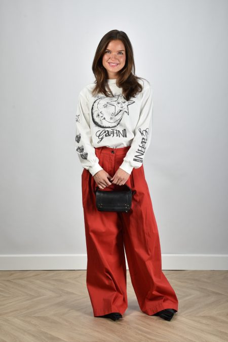 Nine In The Morning broek Petra 9SS25-PE74 rosso