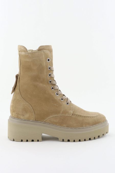 Nubikk enkellaarsjes Fae Bobbi Fur 21088200 oak suede