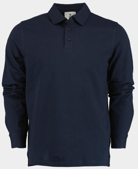 Bos Polo lange mouw Blauw Polo LM 2602425/220 Navy