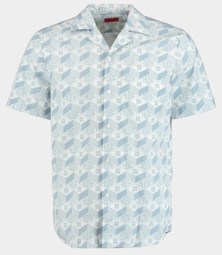 HUGO Men Casual hemd korte mouw Blauw Ellino 10270099 01 50539705/483