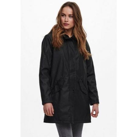 Only Functionele jas ONLSALLY RAINCOAT met capuchon en voering van teddy-pluche