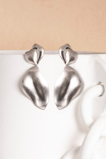 Souvenirs De Pomme oorbellen Rosa Statement T277 silver