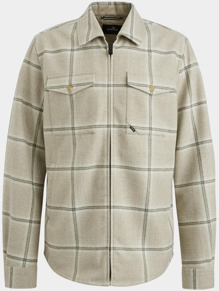 Vanguard Casual hemd lange mouw Beige Long Sleeve Shirt Check Brush VSI2408204/8265