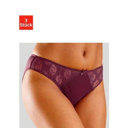 Petite fleur Slip met leuke kanten inzetten (3 stuks)