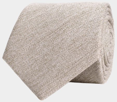 Tresanti Stropdas Beige Eliaz | Herringbone TRTIJA374/101