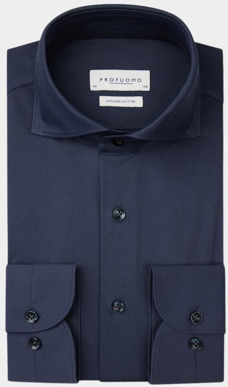 Profuomo Business hemd lange mouw Blauw PPVH30044B/M2
