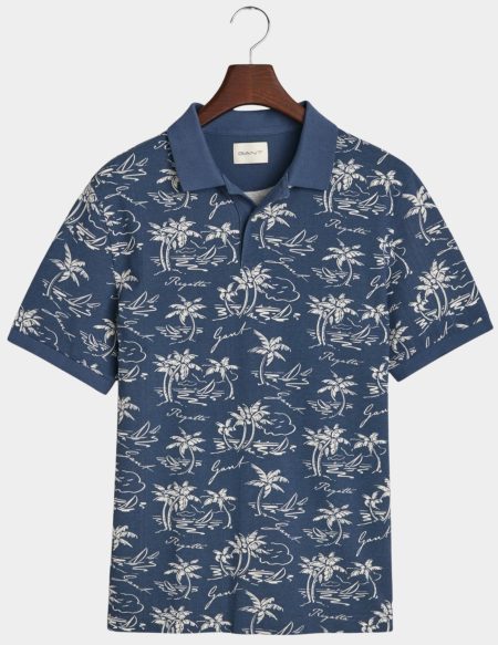 Gant Polo korte mouw Blauw PRINTED SS POLO 2014058/401