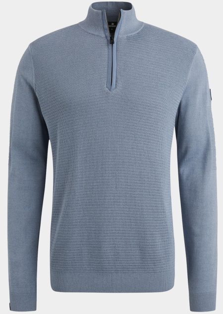 Vanguard Half Zip Blauw Half zip collar cotton modal VKW2502305/5407