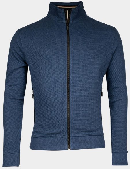 Baileys Vest Blauw Sweat Cardigan Zip 422205/675