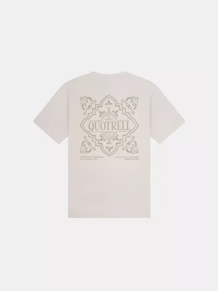 Quotrell Coastal T-Shirt Heren Beige/Groen - Maat XXL - Kleur: BeigeGroen | Soccerfanshop