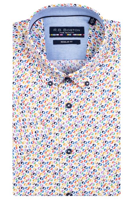 R.B. Boston Multi Korte mouw shirt Regular Fit 316670/911