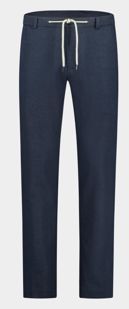 Born With Appetite Katoenen Broek Blauw Das Drawstring Trouser 23304DA63/290 navy