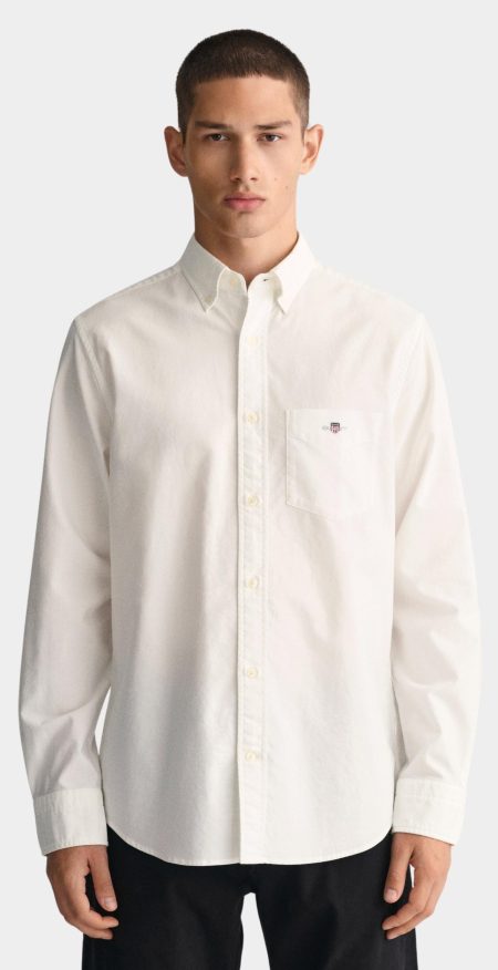 Gant Casual hemd lange mouw Wit Regular Fit Oxford 3000200/110