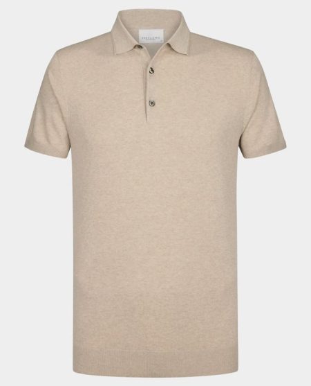 Profuomo Polo korte mouw Beige Knitted PPWD10001J/F