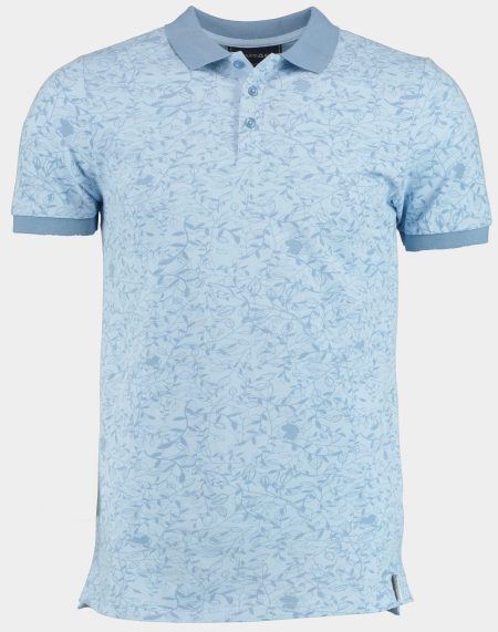 Scotland Blue Polo korte mouw Blauw Philip Polo All Over Print 25108PH12SB/210 light blue
