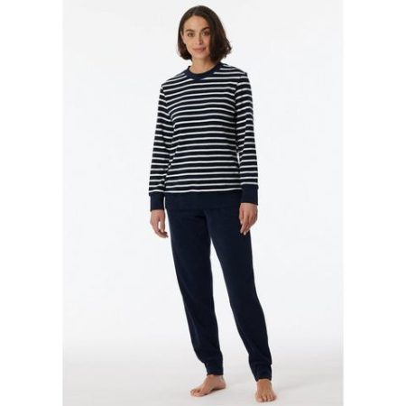 Schiesser Pyjama "Casual Essentials" met hoogwaardige frotté-kwaliteit (2-delig)