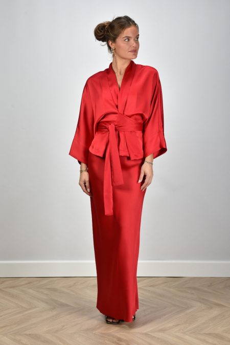 Sea Me Happy rok Jude Satin classic red