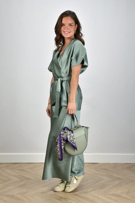 Sea Me Happy rok Scarlett Shiny Tafta sage green