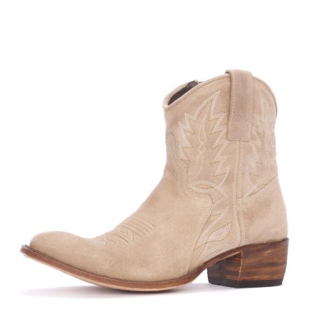 Sendra 10163 beige enkellaarzen-36