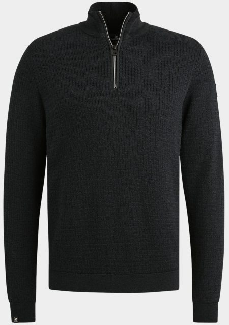 Vanguard Half Zip Blauw Half zip collar cotton moulin VKW2508302/5073