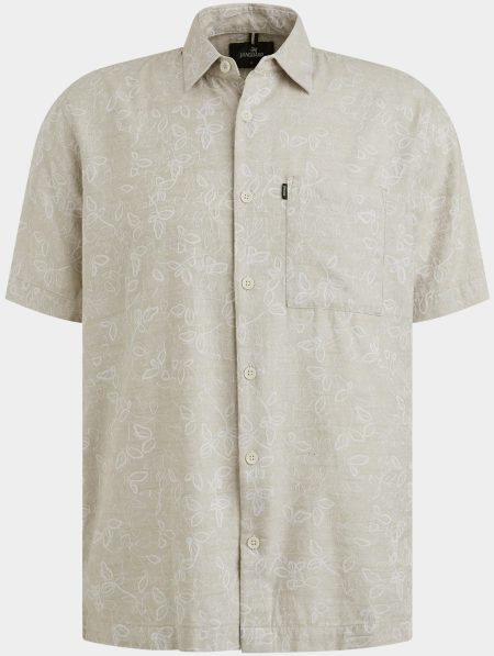 Vanguard Casual hemd korte mouw Grijs Short Sleeve Shirt Jacquard Y VSIS2505284/7074