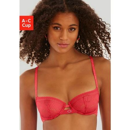 s.Oliver RED LABEL Beachwear Balconette-bh in een discrete transparante look