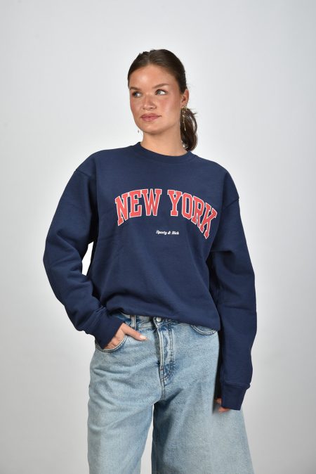 Sporty & Rich trui New York Ivy ST071606304BL106 dark navy