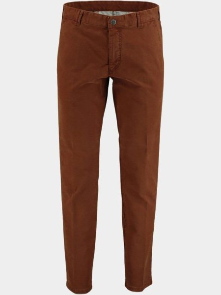 Meyer Katoenen Broek Bruin Chino rio cognac modern fit 3242757490/48