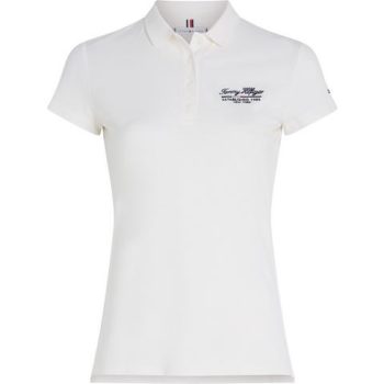 Tommy Hilfiger Poloshirt SLIM SCRIPT GRAPHIC POLO SS met tommy hilfiger script-logo-opschrift